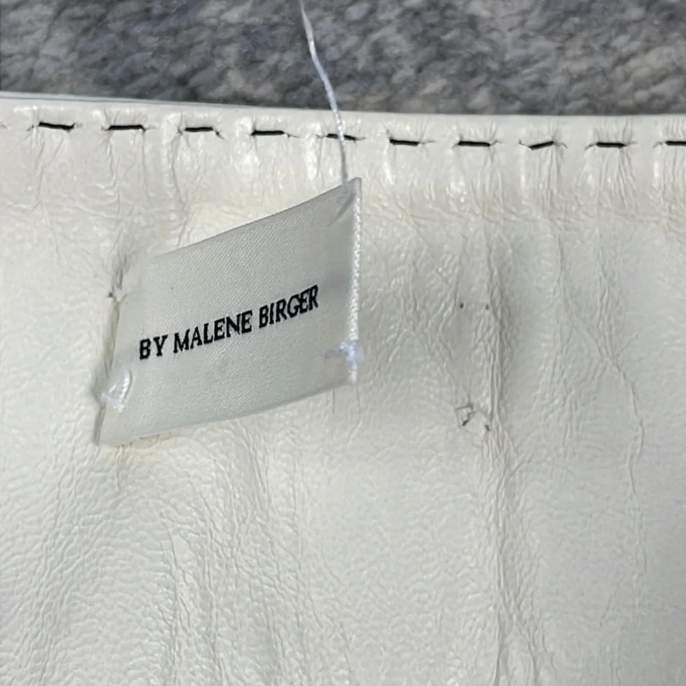 By Malene Birger Pascalles Stitched Leather Pencil Skirt Cream White Sz 34
